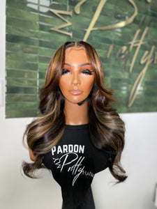 Honey grab n go 22” raw straight hair